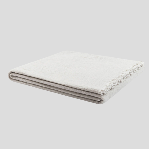 Pled wełniany Venere light grey 220x250 NAP