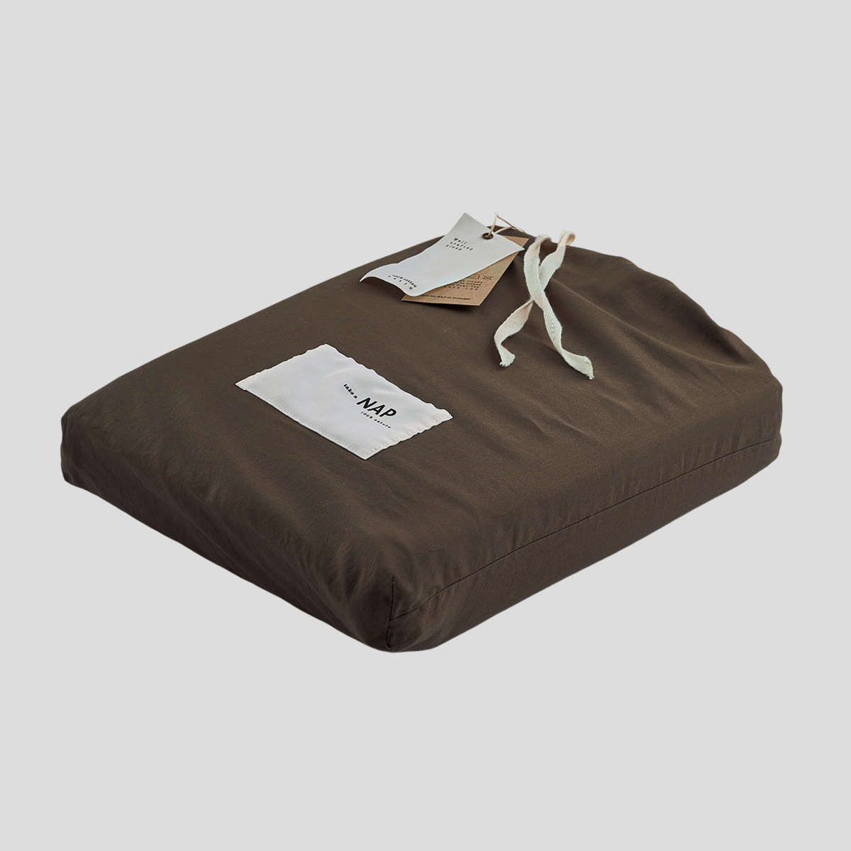 Komplet pościeli z bawełny satynowej Lizbona III Brown NAP