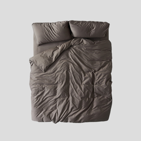 Komplet pościeli z bawełny satynowej Lizbona III Taupe NAP