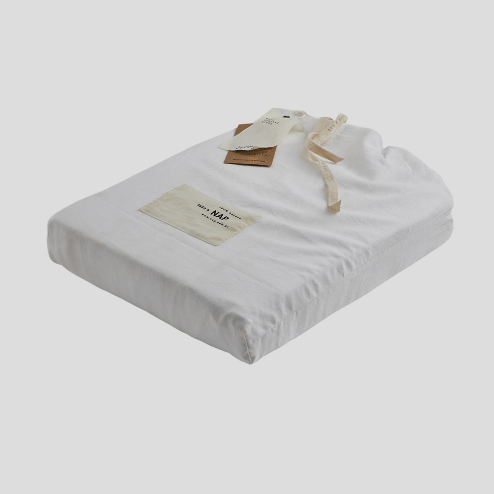 Komplet pościeli z bawełny satynowej Lizbona III White NAP