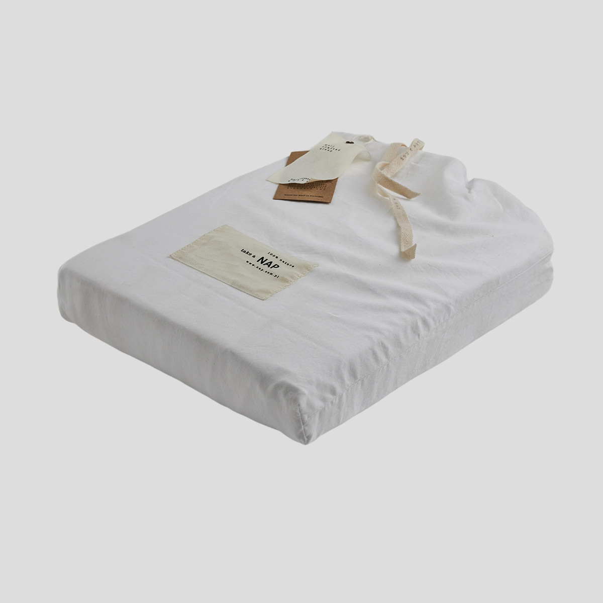 Komplet pościeli z bawełny satynowej Lizbona III White NAP