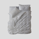 Komplet pościeli z bawełny satynowej Lizbona III White NAP