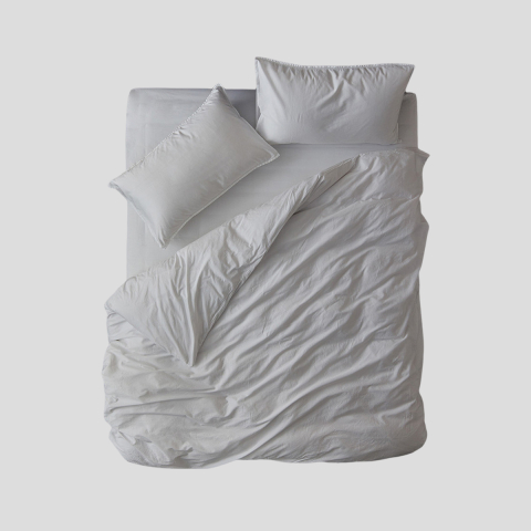 Komplet pościeli z bawełny satynowej Lizbona III White NAP