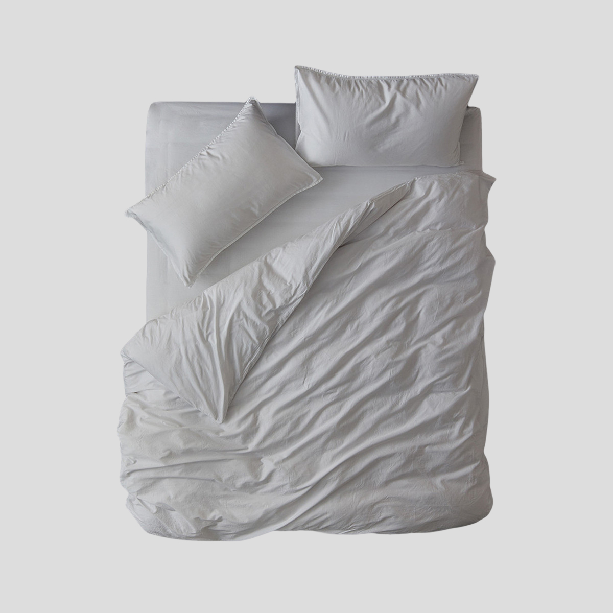 Komplet pościeli z bawełny satynowej Lizbona III White NAP