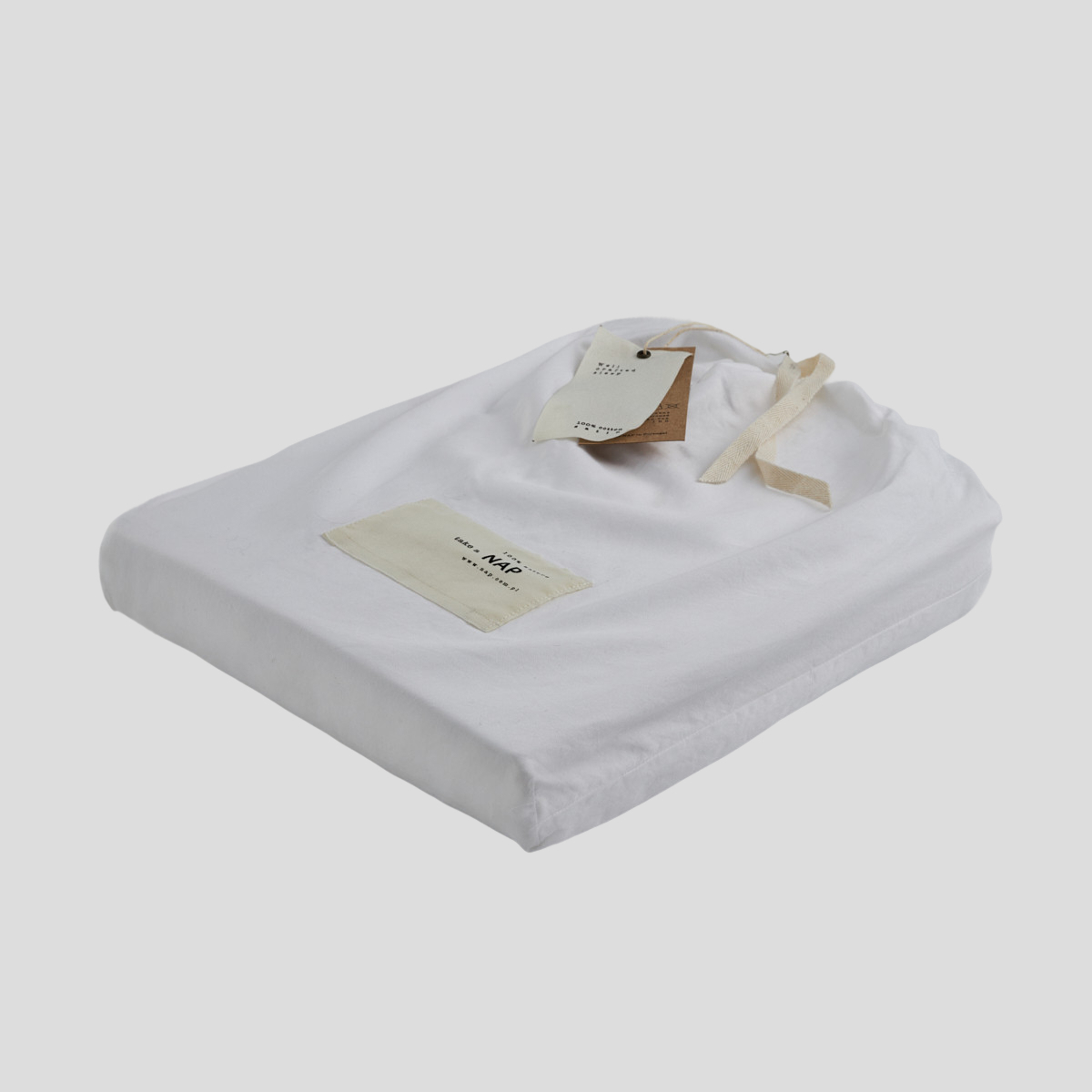 Prześcieradło z bawełny satynowej z gumką Lizbona III White NAP