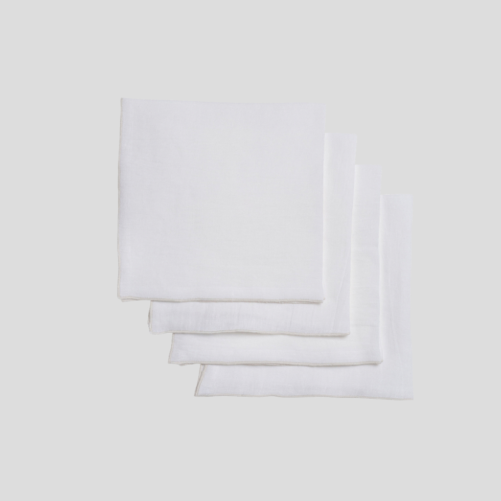 Komplet 4 serwetek Bord 40x40 White Off White