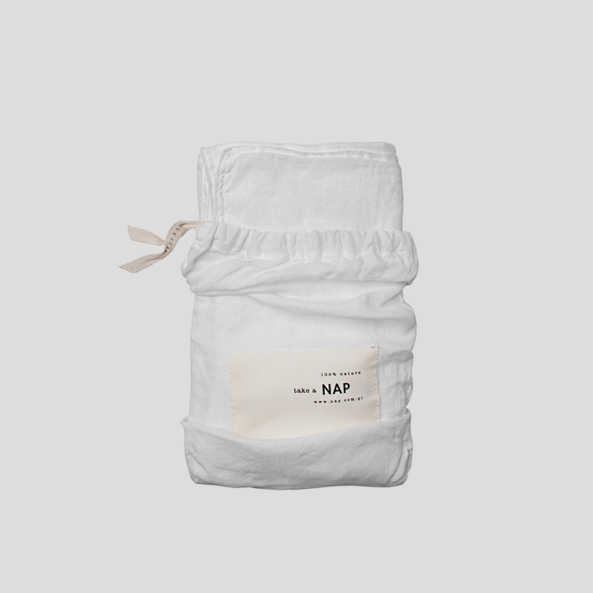 Lniana poszewka Washed Linen Optical White NAP