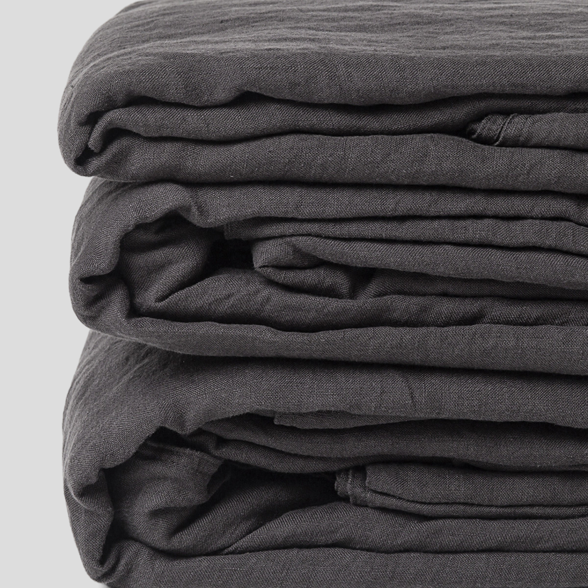 Prześcieradło lniane Washed Linen 240x260 Anthracite