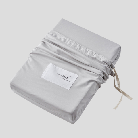 Prześcieradło z gumką Jersey Supreme GOTS Silver Grey NAP