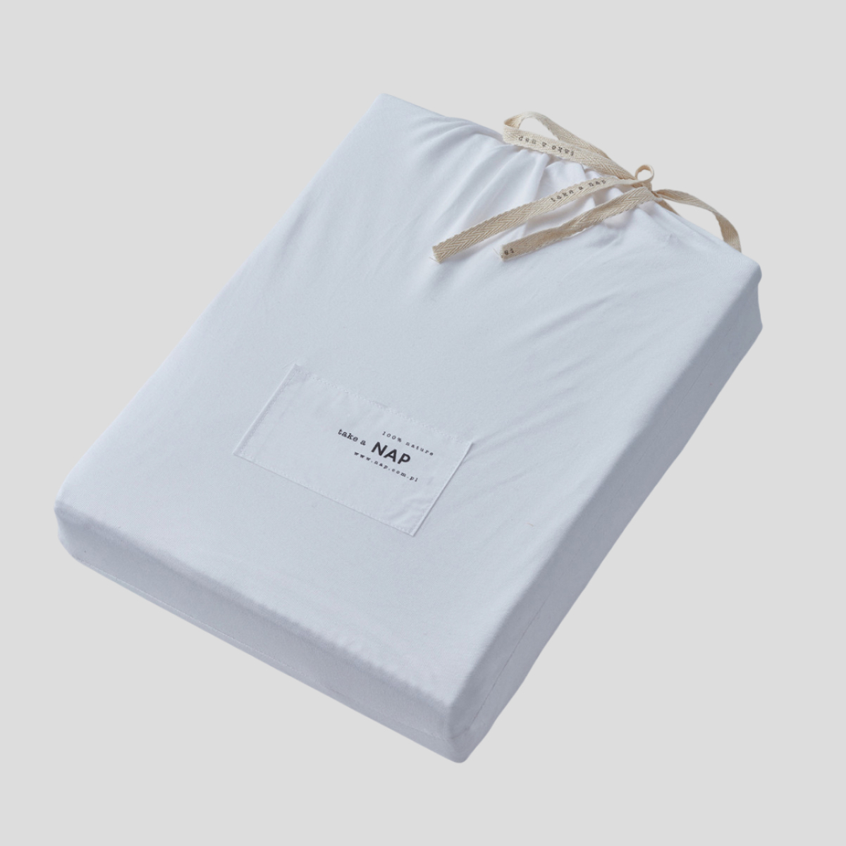 Prześcieradło z gumką Jersey Supreme GOTS White NAP