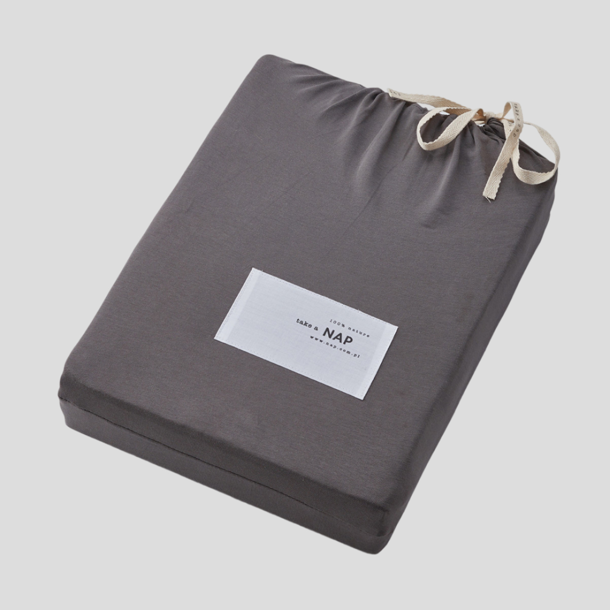 Prześcieradło z gumką Jersey Supreme GOTS Grey NAP