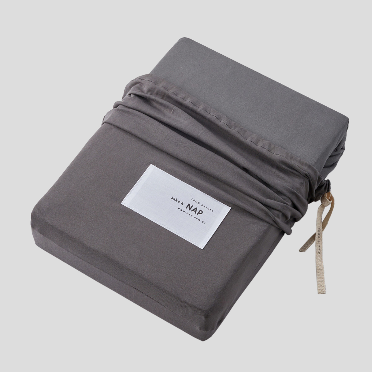 Prześcieradło z gumką Jersey Supreme GOTS Grey NAP