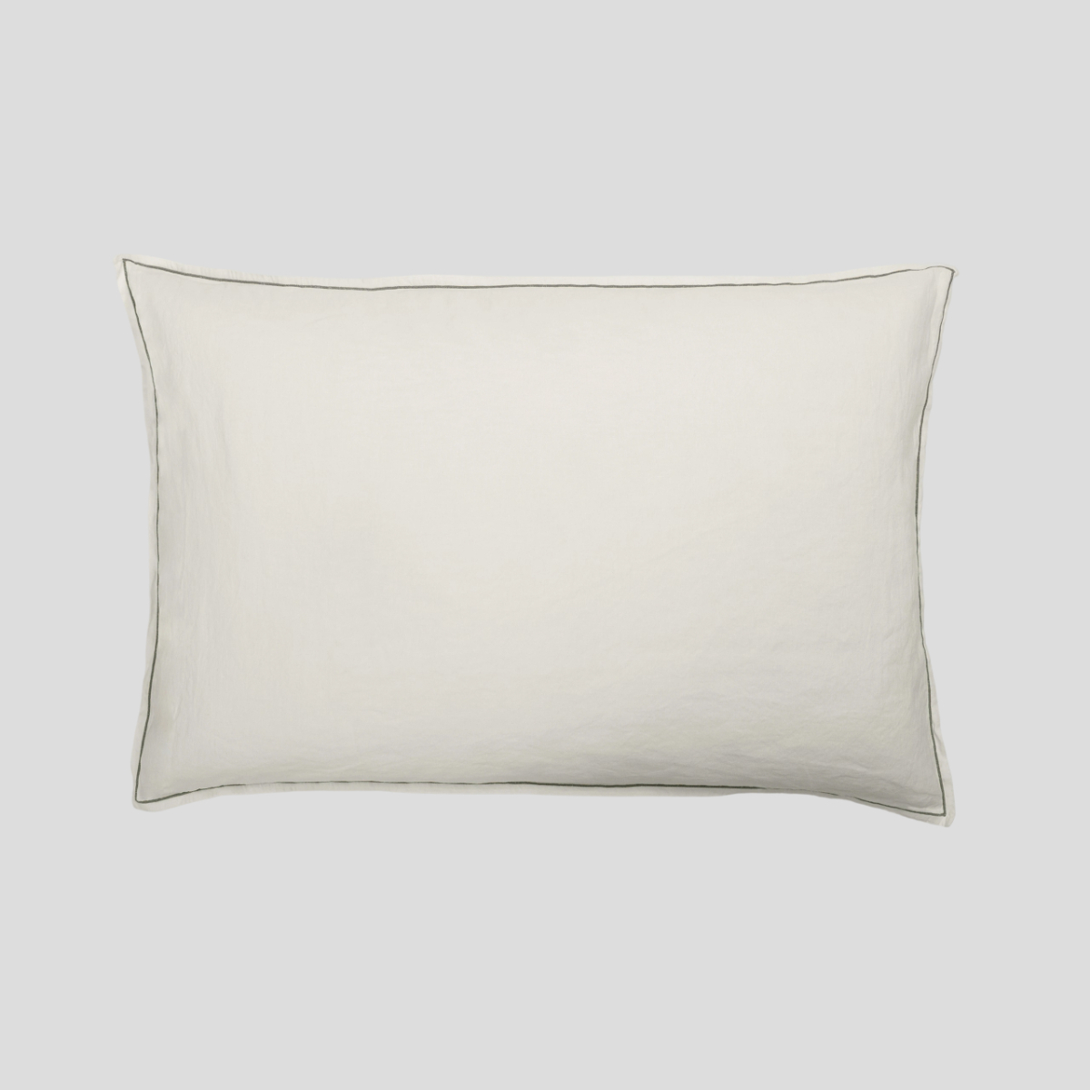 Poszewka na poduszkę lniano-bawełniana Moldura Off White NAP