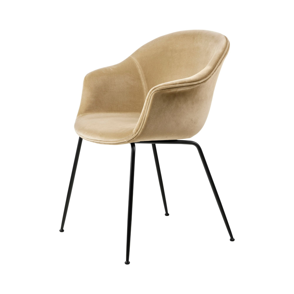 Komfortowe krzesło tapicerowane BAT Gubi