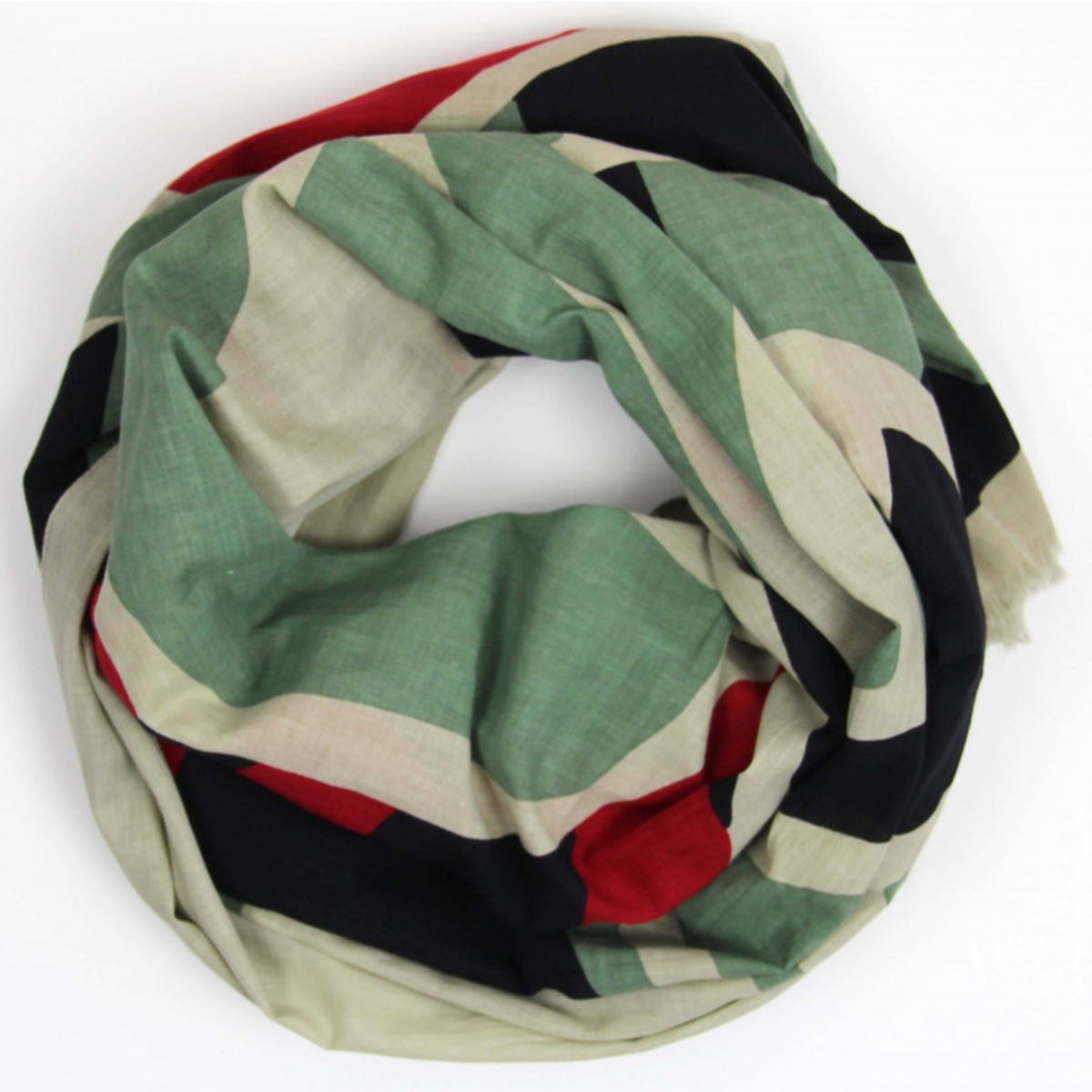 Szal z bawełny organicznej Cosmopolis Bordeaux