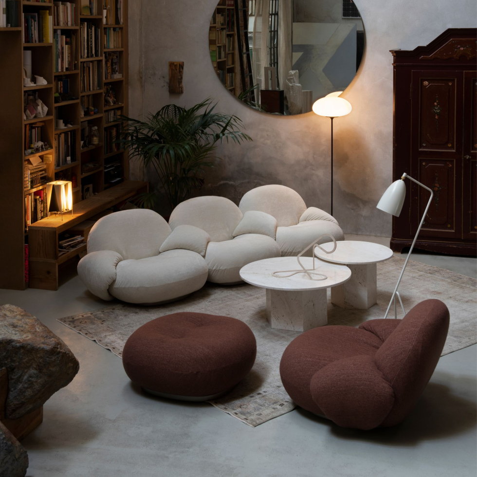 Miękka otomana Pacha swivel base Gubi