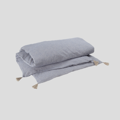 Poszewka na materacyk lniano-bawełniana Cinto Cobalt NAP