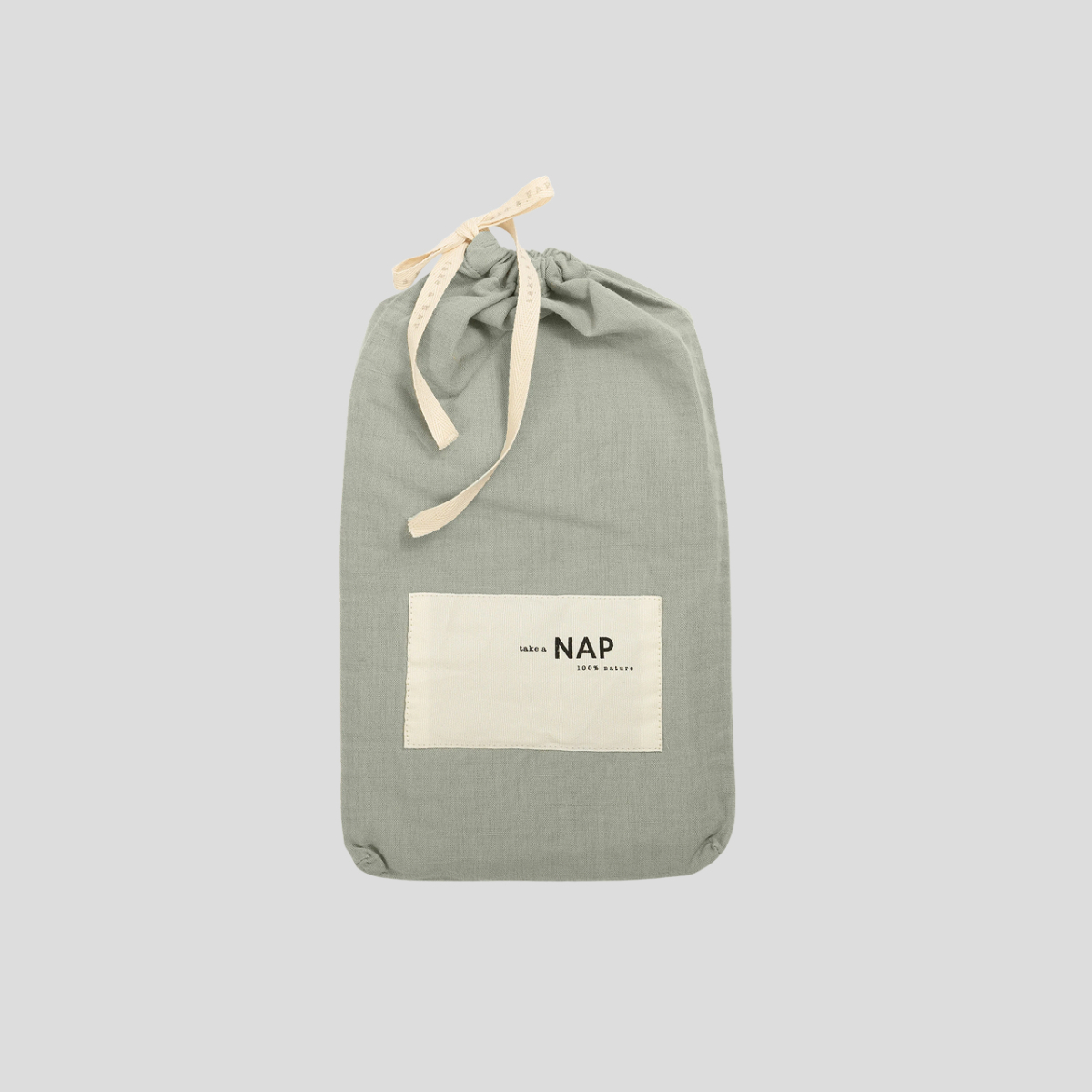 Poszewka na poduszkę lniano-bawełniana Moldura Sage NAP