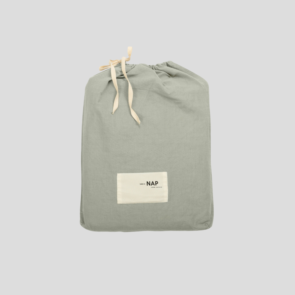 Komplet pościeli lniano-bawełnianej Moldura Sage