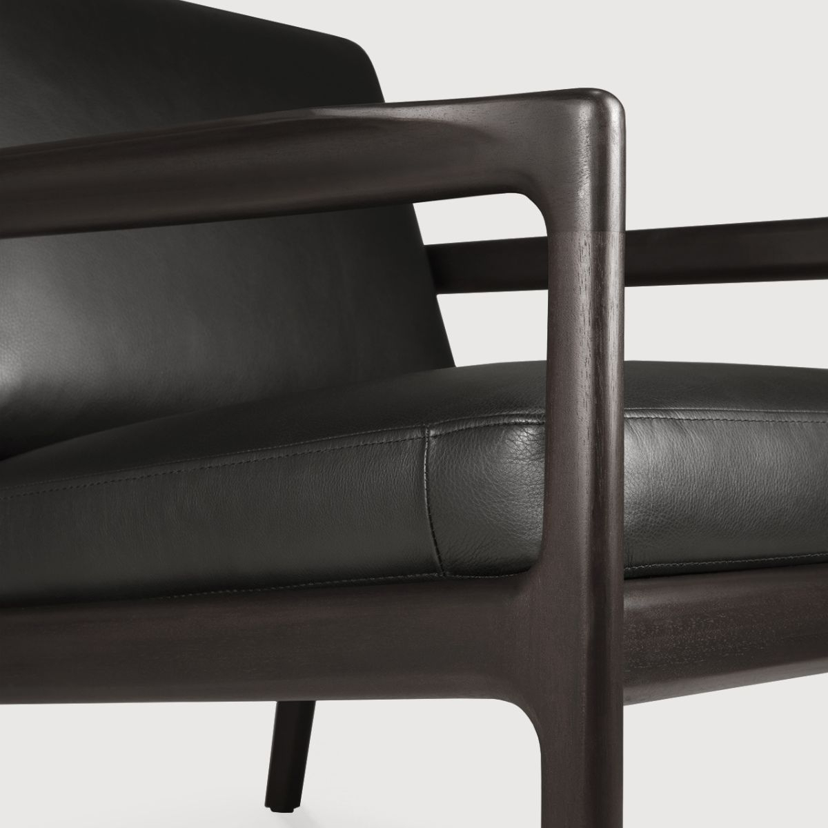 Fotel mahoniowy Jack skórzany Carbone