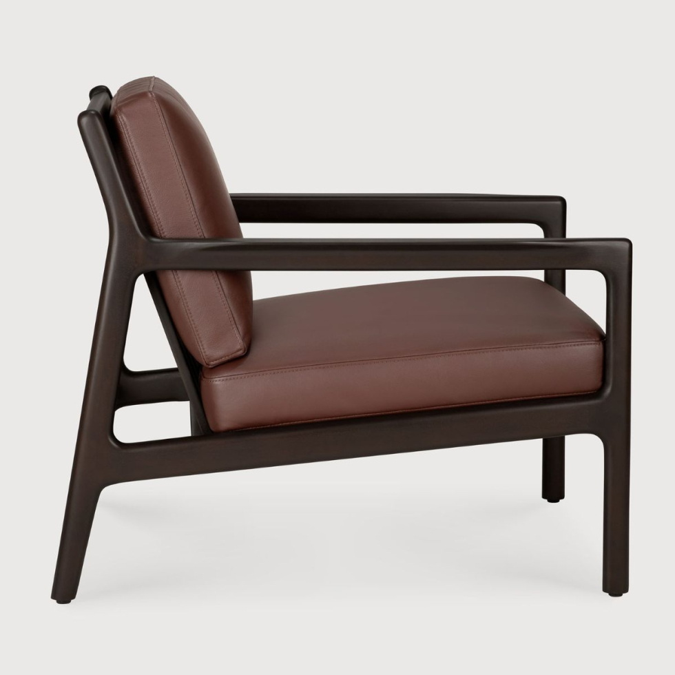 Fotel mahoniowy Jack skórzany Burgundy Leather