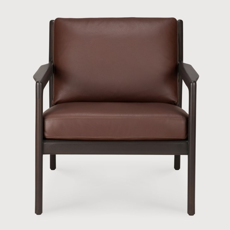 Fotel mahoniowy Jack skórzany Burgundy Leather