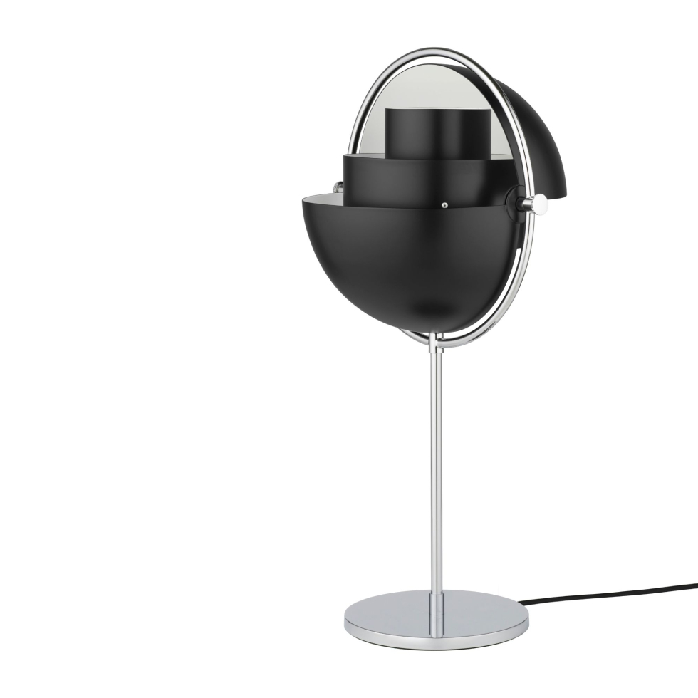 Lampa stołowa Multi-Lite Chrome Base Black Gubi
