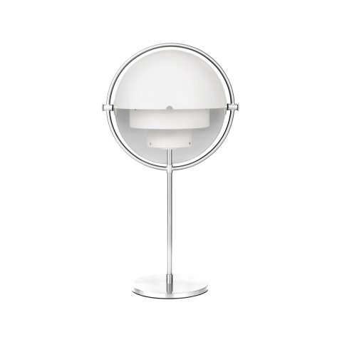 Lampa stołowa Multi-Lite Chrome Base White Gubi