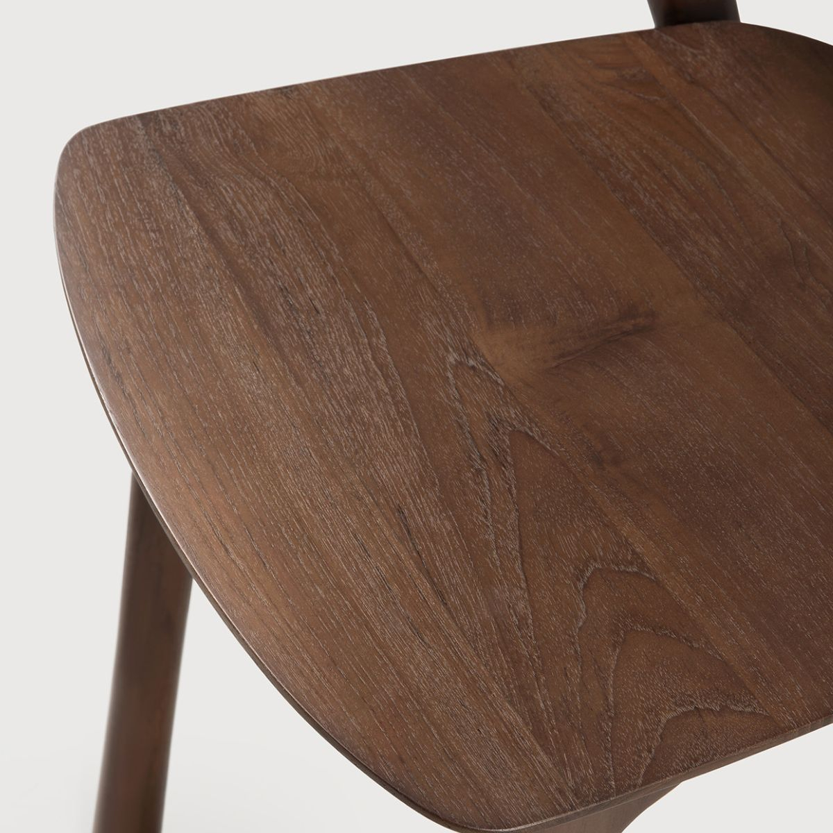Krzesło z drewna tekowego Bok brązowe