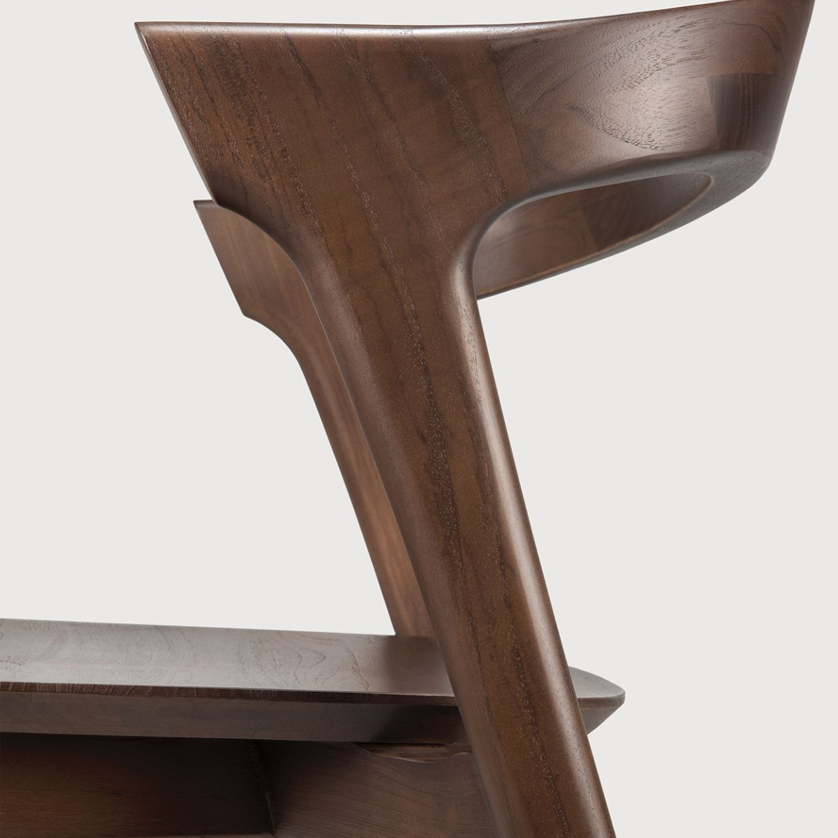 Krzesło z drewna tekowego Bok brązowe