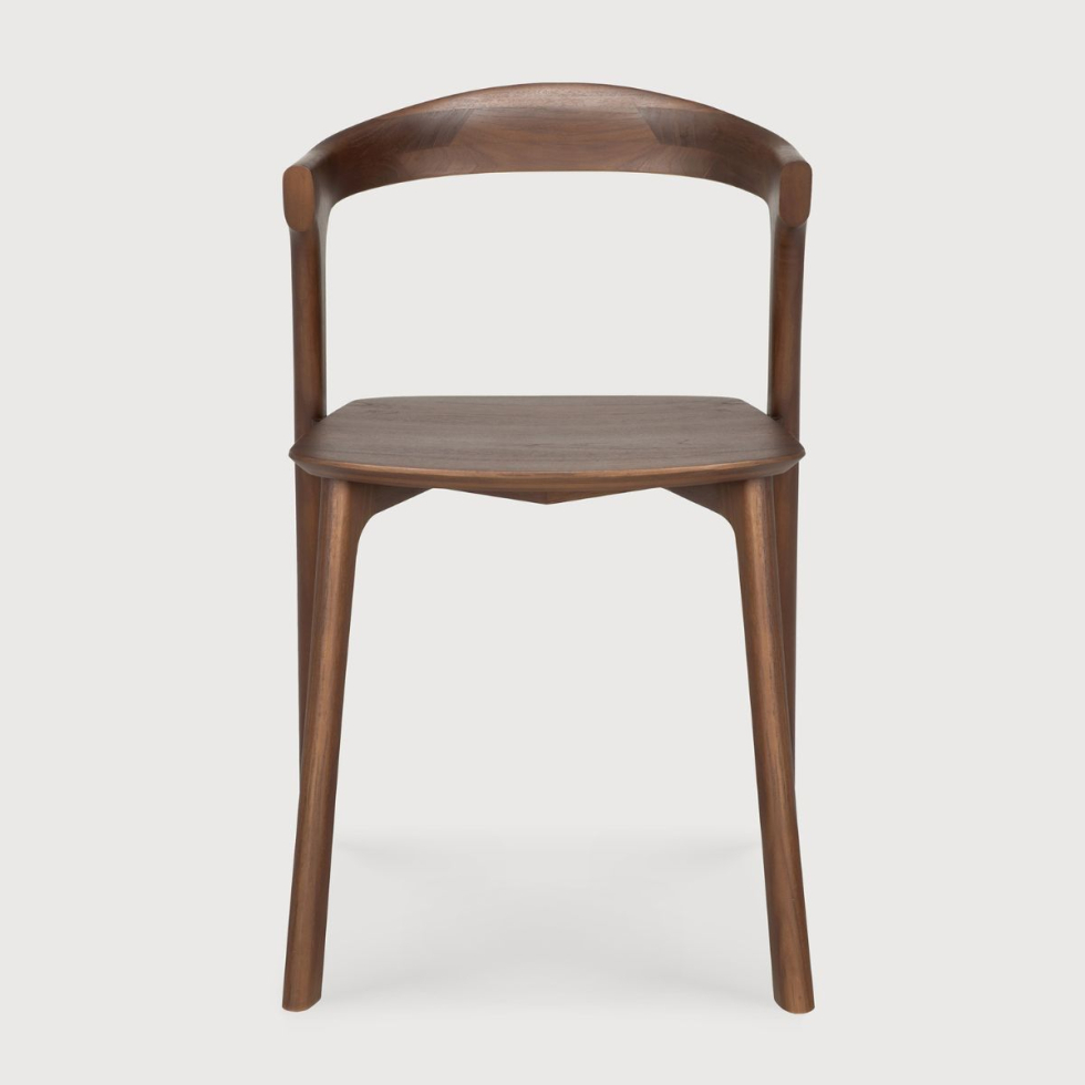Krzesło z drewna tekowego Bok brązowe