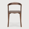 Krzesło z drewna tekowego Bok brązowe