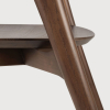 Krzesło z drewna tekowego Bok brązowe