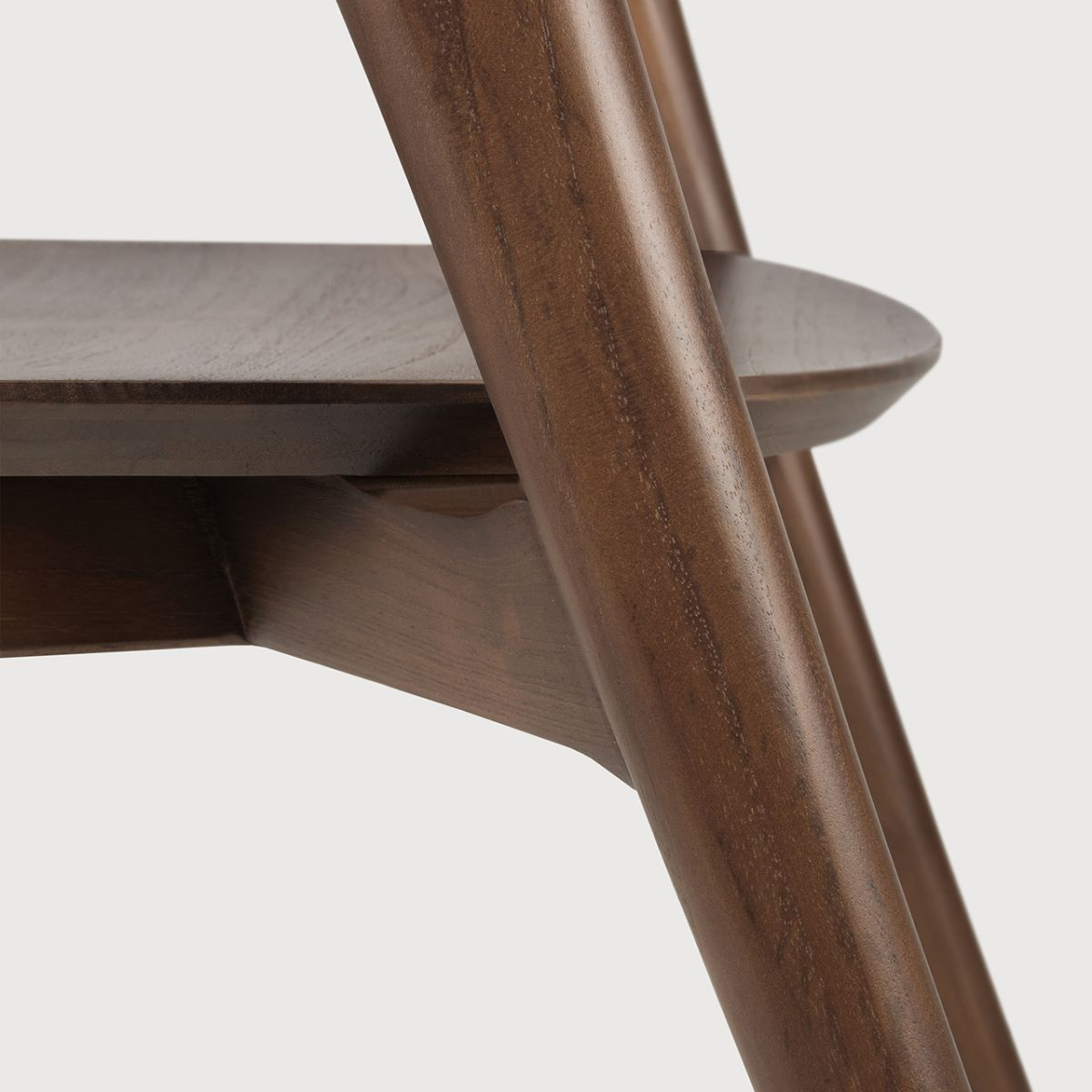 Krzesło z drewna tekowego Bok brązowe