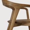 Krzesło z podłokietnikami tekowe Bok