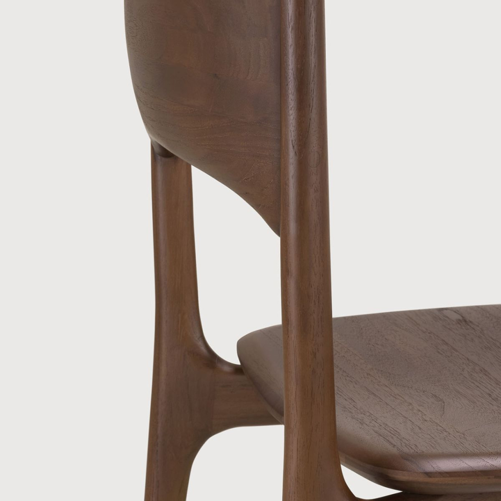 Krzesło PI tekowe brązowe