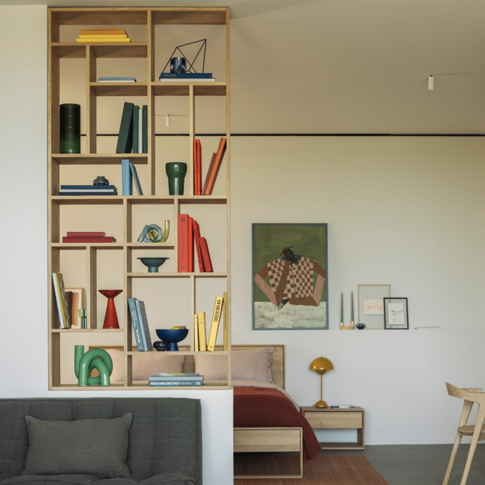 Regał dębowy  M 104 cm