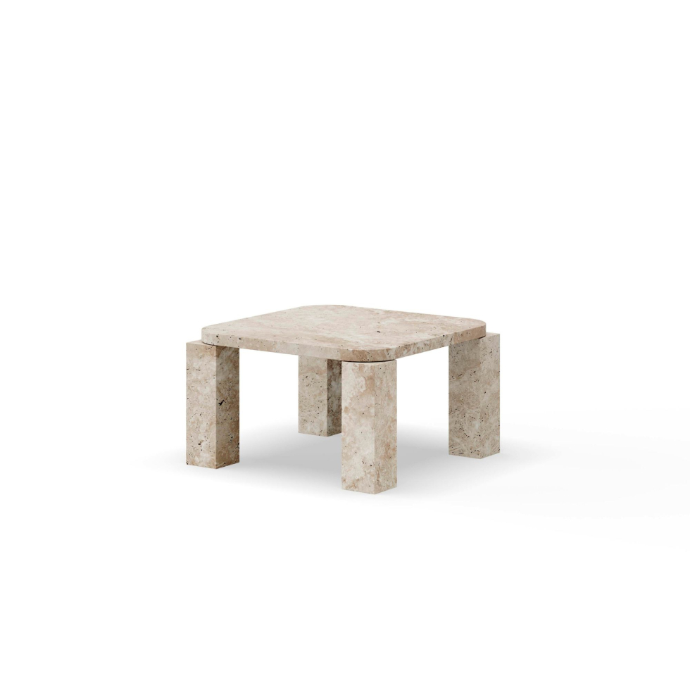 Stolik kawowy Atlas 60x60cm Unfilled Travertine