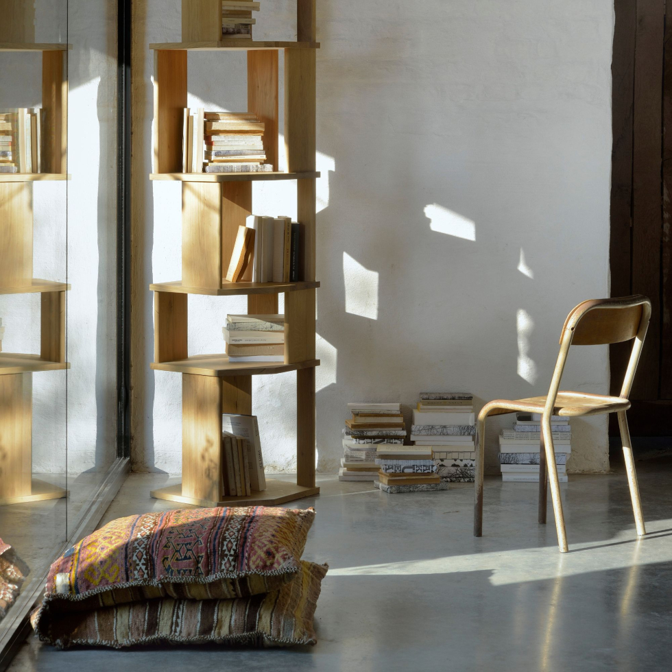 Regał dębowy Stairs Column