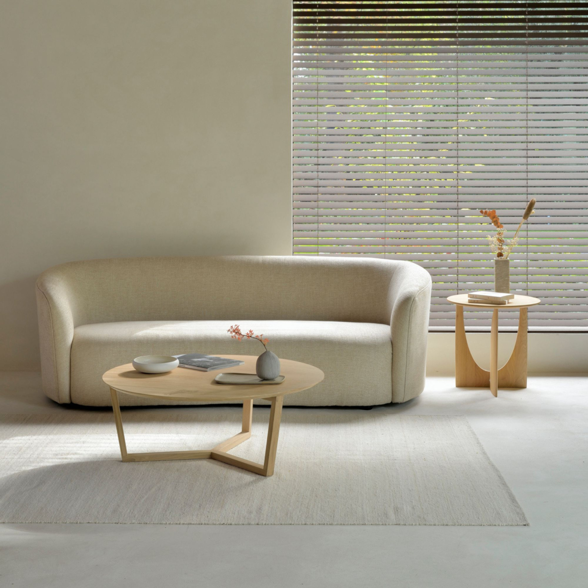 Stolik dębowy Geometric