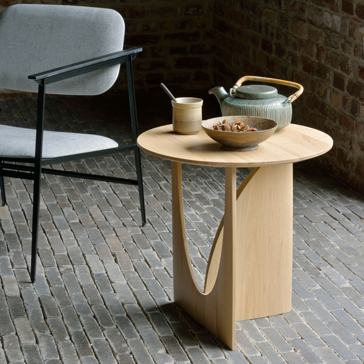 Stolik dębowy Geometric