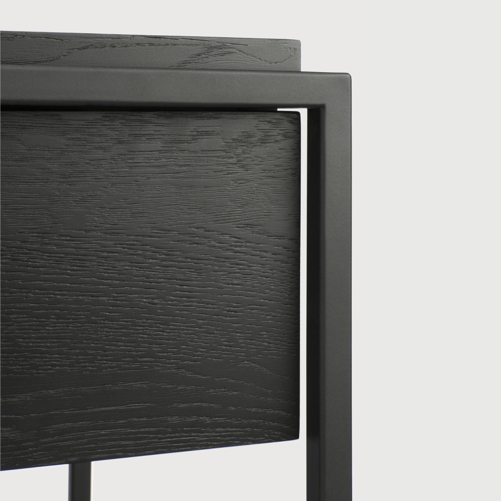 Konsola dębowa czarna Monolit