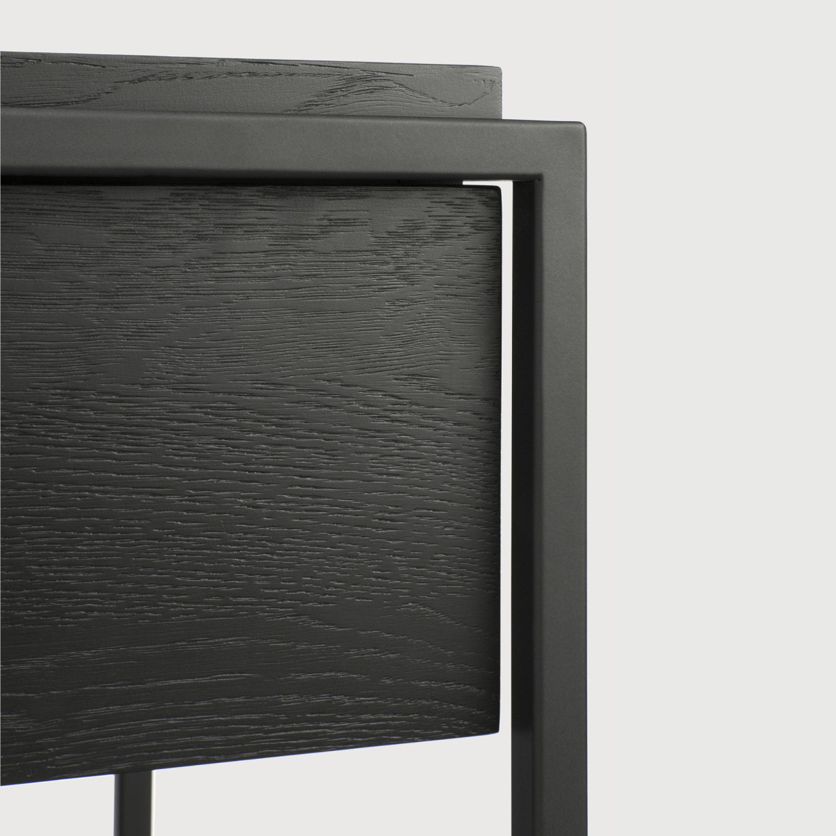 Konsola dębowa czarna Monolit