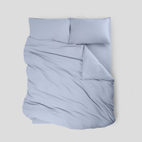 Komplet pościeli z bawełny satynowej Duplo Pastel Blue