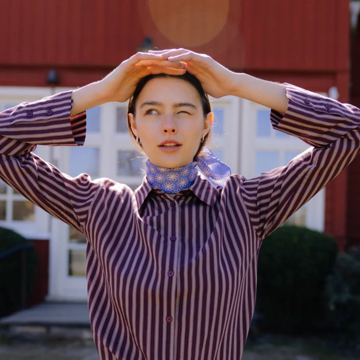 Apaszka jedwabna Peri Blue