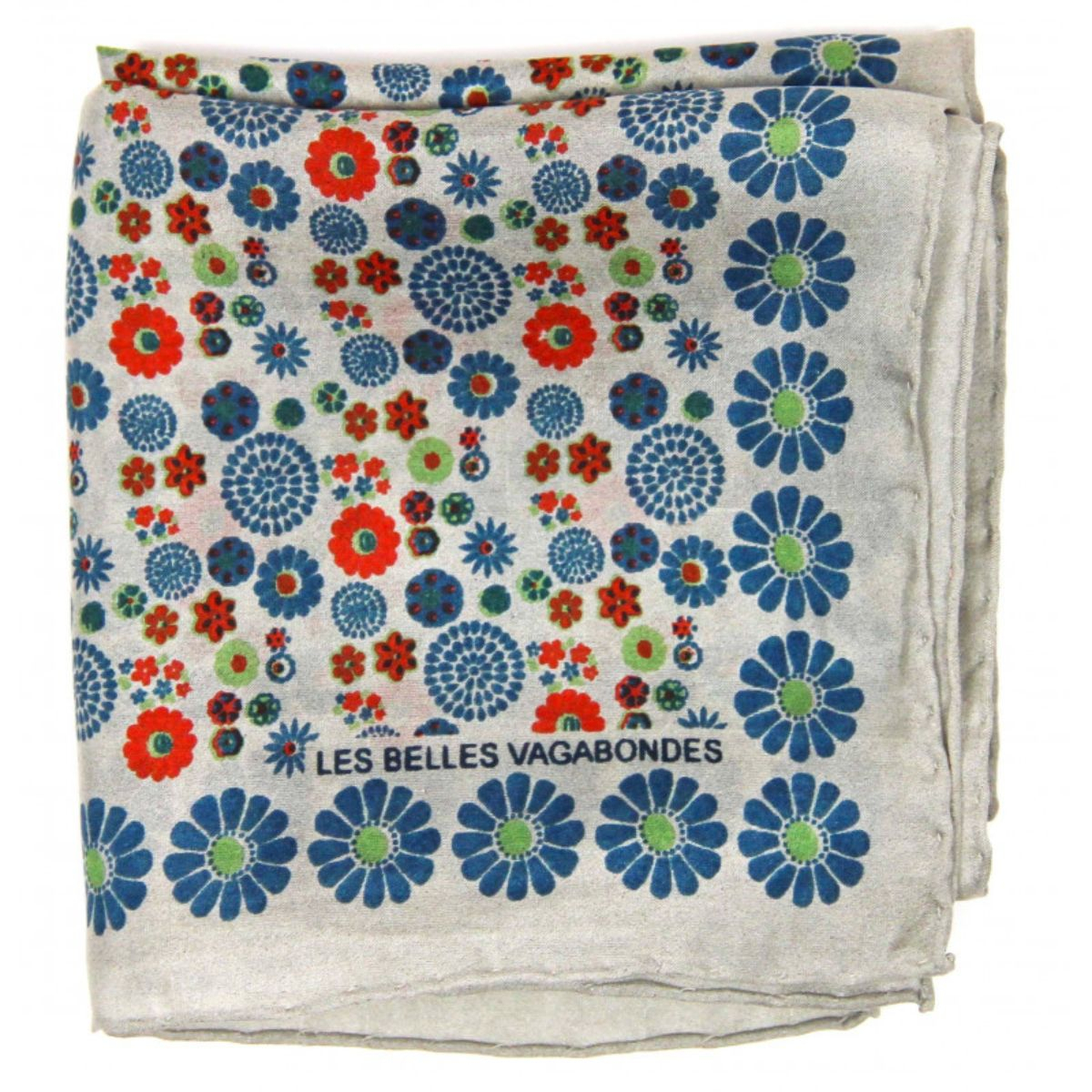 Apaszka jedwabna Mini Hanami Bleu