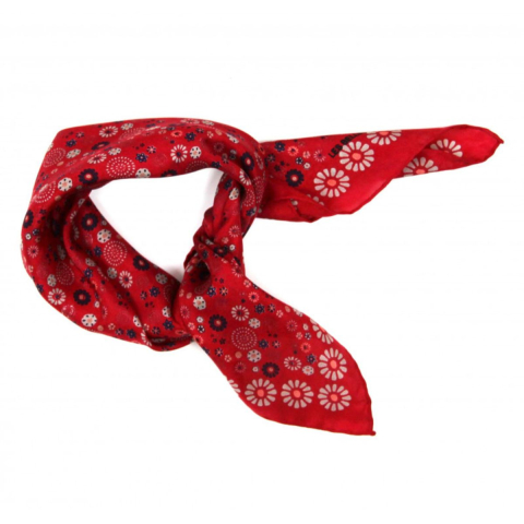 Apaszka jedwabna Mini Hanami Rouge