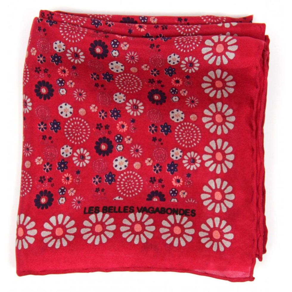 Apaszka jedwabna Mini Hanami Rouge