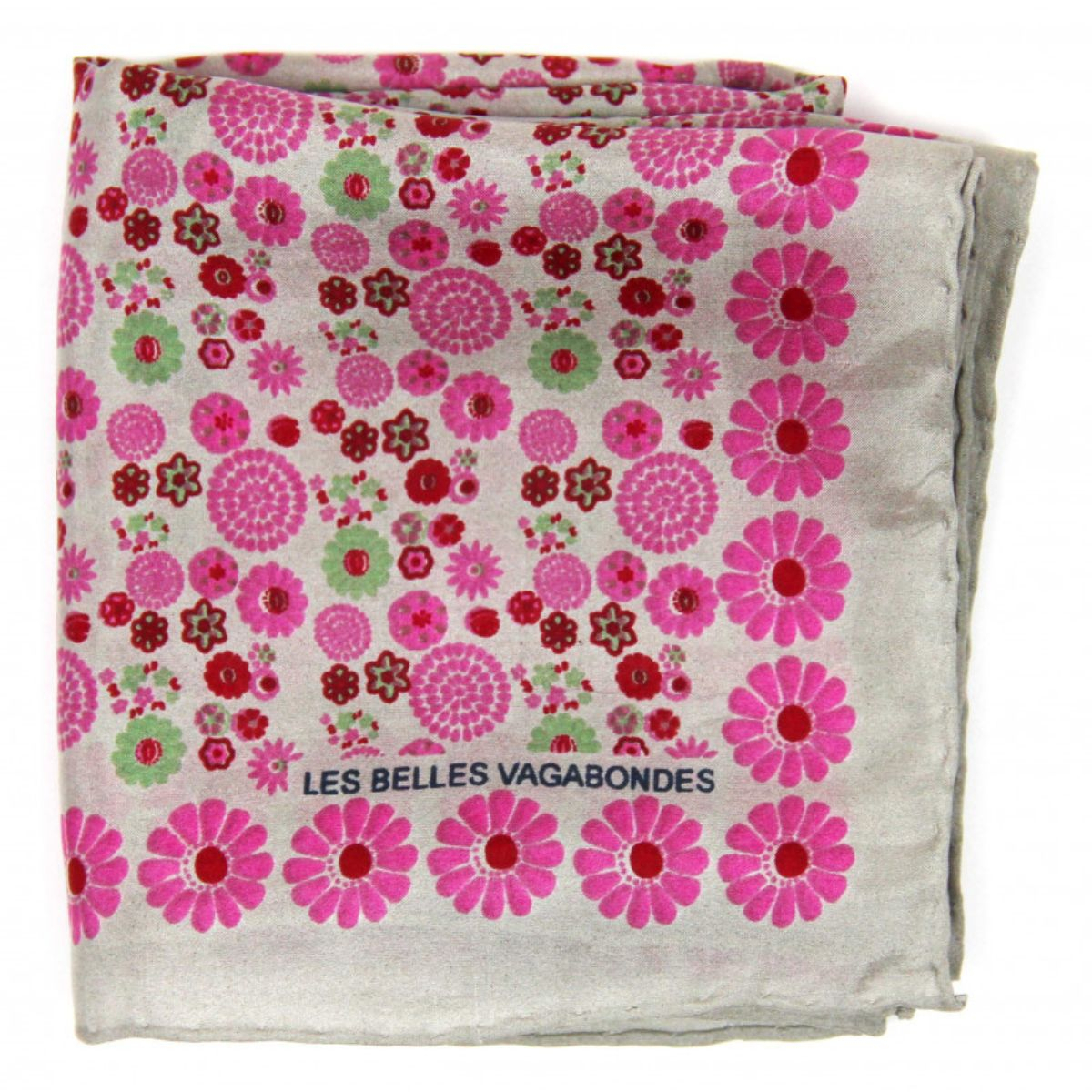 Apaszka jedwabna Mini Hanami Fuchsia