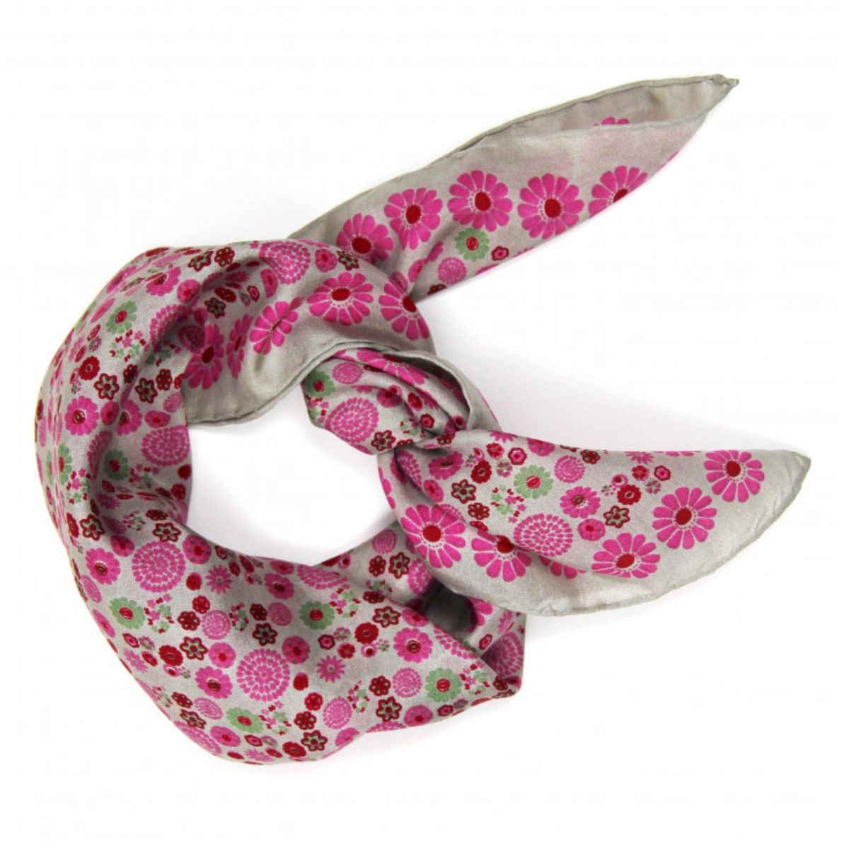 Apaszka jedwabna Mini Hanami Fuchsia